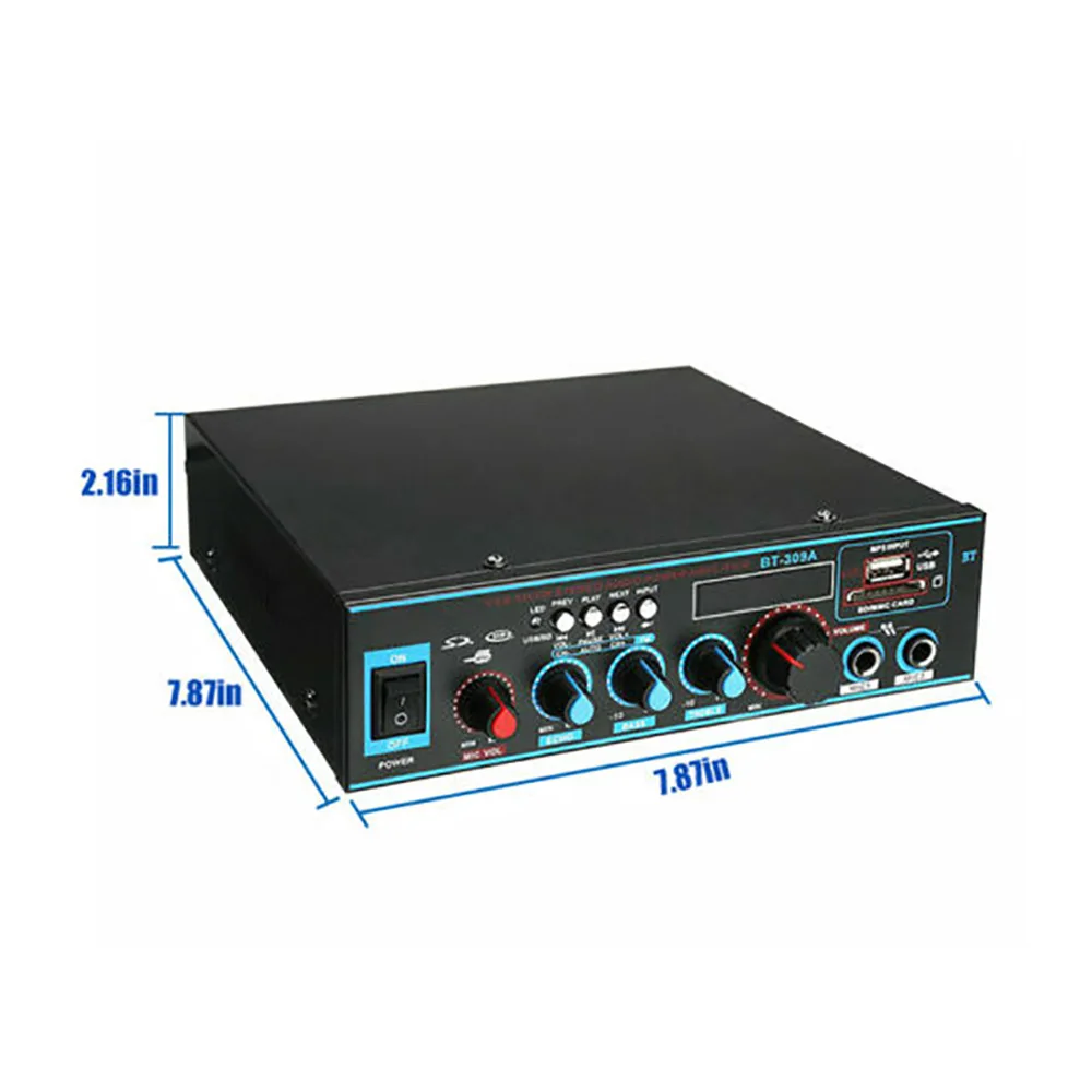 800 Вт двухканальный стерео аудио усилитель мощности для автомобиля дома HiFi