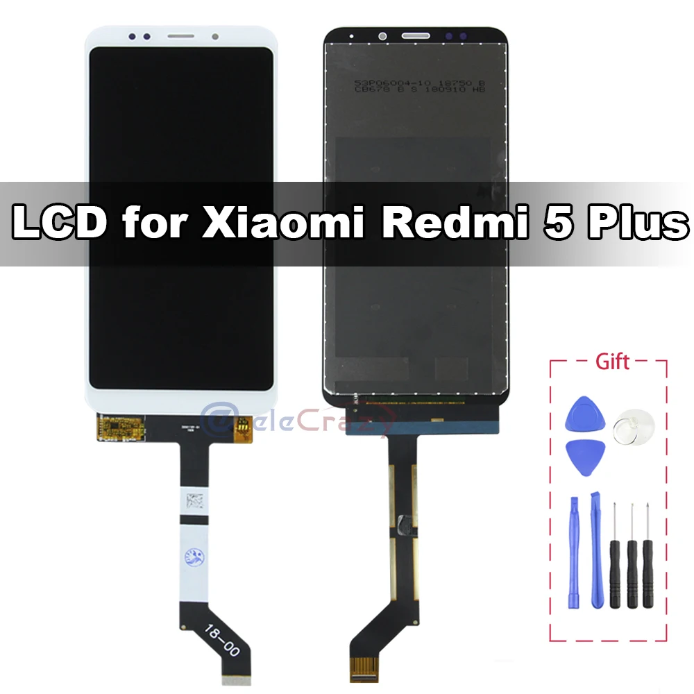 

ЖК-дисплей и сенсорный экран Премиум-качества для Xiaomi Redmi 5 Plus, дигитайзер в сборе с рамкой для замены 100% протестирован