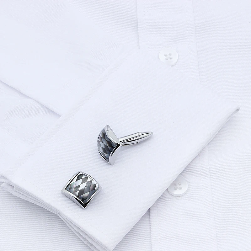 Colorful Pearl Shell Connected by Hand Men's Cuff links Jewelry French Shirts For Manufacturer Wholesale Cufflinks | Украшения и