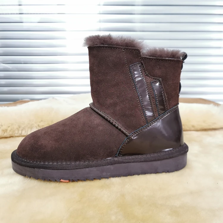 

Ботильоны, меховые женские зимние ботинки, водонепроницаемые зимние ботинки из натуральной кожи