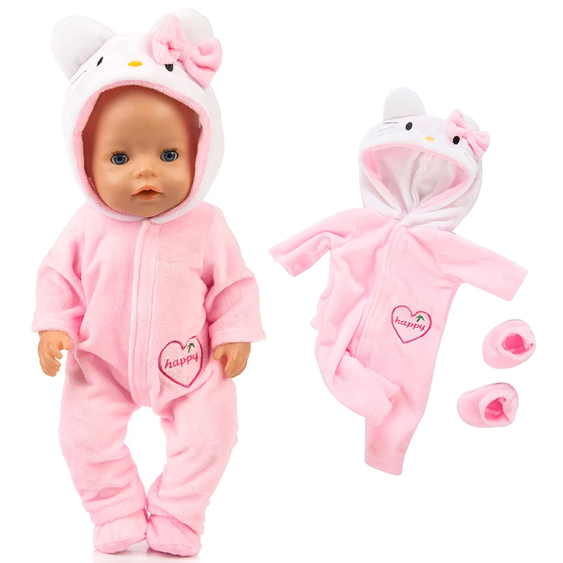 2 шт./компл. костюм + обувь Одежда для кукол 43 см Детская кукла Милый джемпер