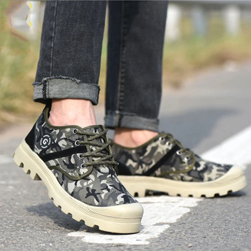 Стальная безопасная обувь прокалывающая Рабочая камуфляжная Весенняя с