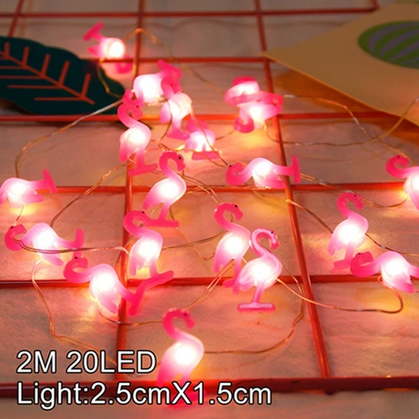 Flamingo Led FENGRISE пальмовых листьев в гавайском стиле вечерние украшения Гавайи тропический вечерние летние Фламинго участник Luau Свадебный декор Алоха, ананас - Цвет: Flamingo Led