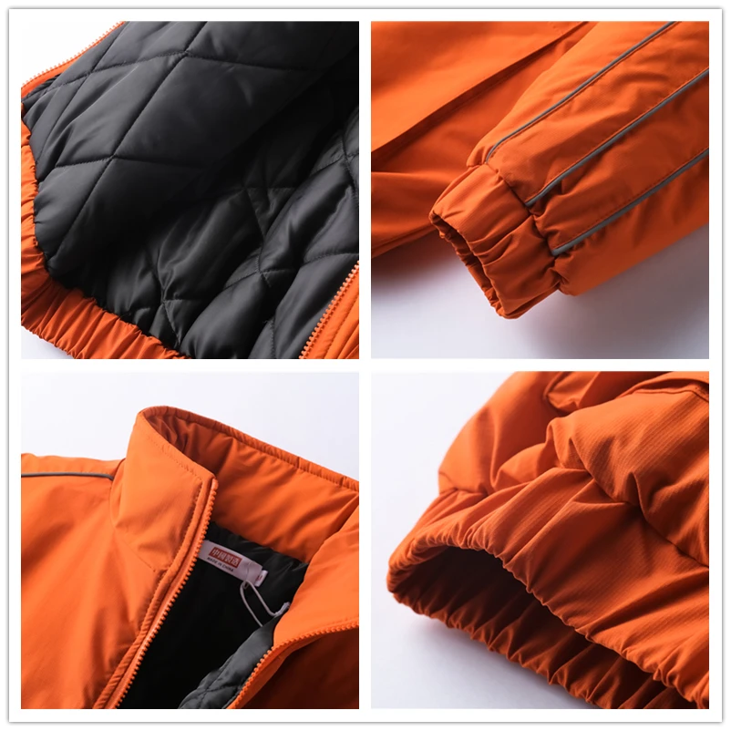 

Winter Man Coat Fashion Black Orange Jacket XL XXL Casual Parka Oversized Cotton Soft Loose Outwear Hip Hop Pockets Streetwear