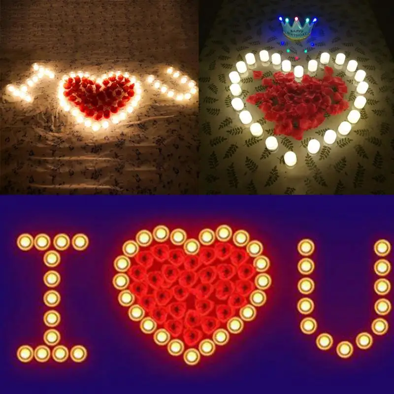 

Led Candles Home Decoration Multicolor Lamp Simulation Color Flame Light Romantic For Home Wedding Party Christmas Halloween