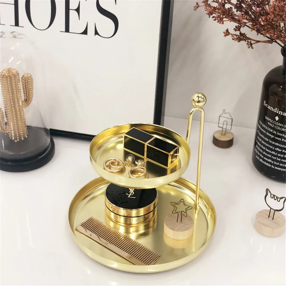 Двухслойная подставка из нержавеющей стали для снэков кондитерских изделий