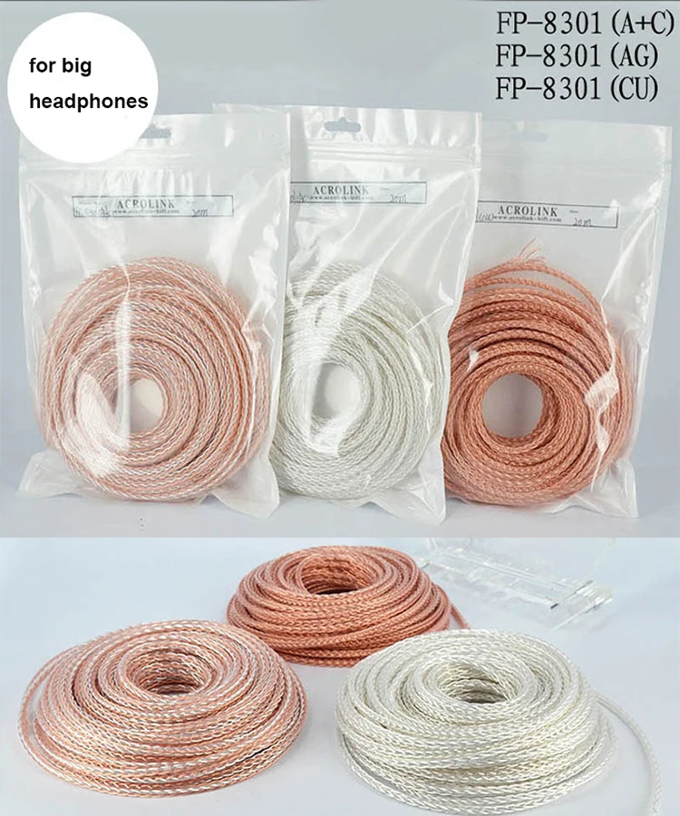 XSSH аудио DIY OCC 7n Медный Серебряный OFC медный посеребренный проводник наушники 3 8 мм