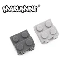 Сборные детали MARUMINE 99206, Модифицированная пластина 2x2x 23 с 2 шпильками на боковой стороне, строительные блоки MOC, детали сделай сам, развивающие блоки