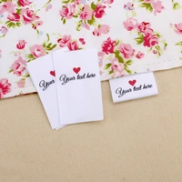custom clothing labels brand tags organic cotton ribbon labels logo or text handmade printing labels boutique md3091