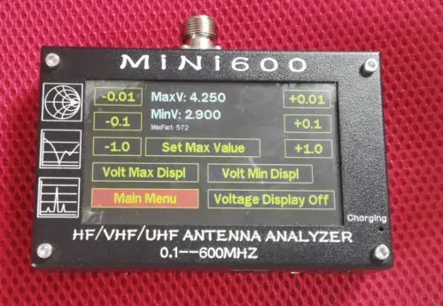 0 1-600 МГц HF/VHF/UHF ANT SWR антенный анализатор Измеритель Mini600 + батарея | Компьютеры и