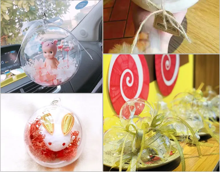 15 шт. 6 см прозрачная подвесная Рождественская гирлянда украшение для