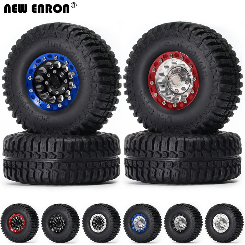 

NEW ENRON 1.9" Alloy Beadlock Wheel Rim & 100mm Tire 4P for 1/10 RC Crawler AXIAL D90 SCX10 90046 TF2 Tamiya CC01 Traxxas TRX4