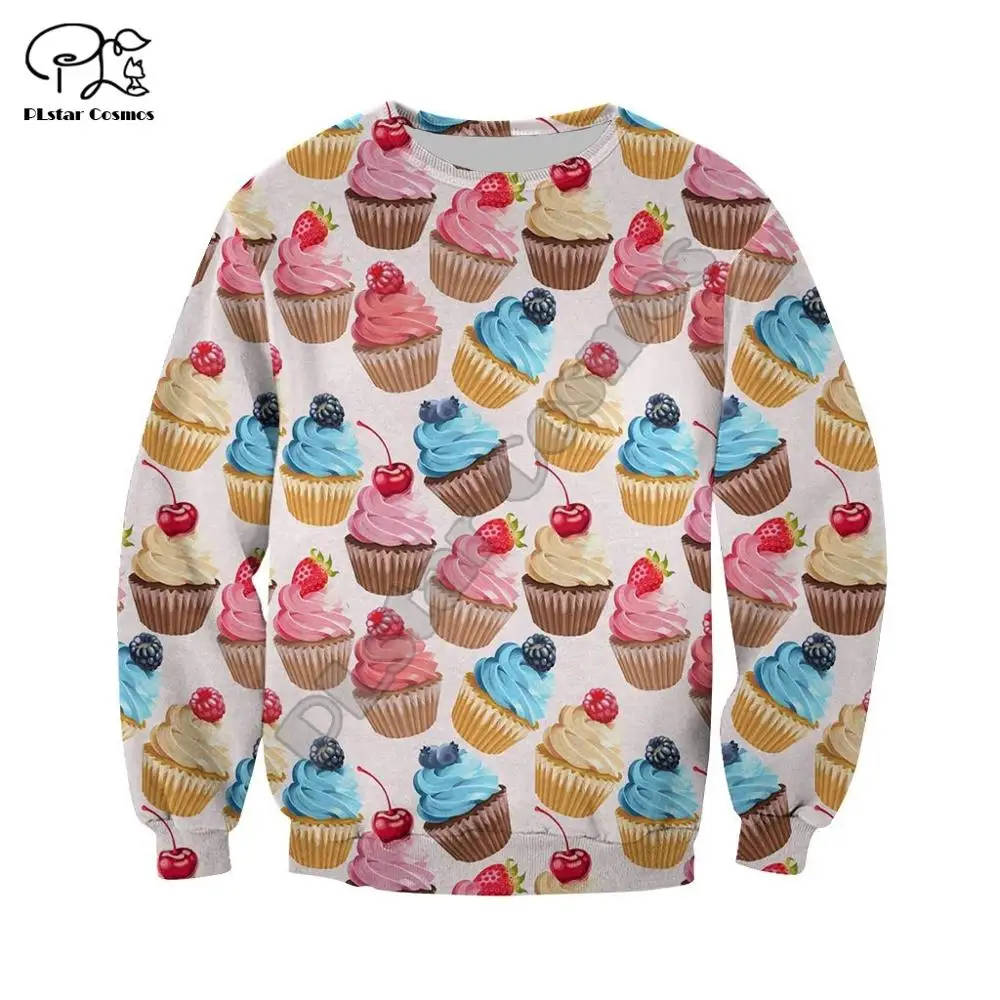 

PLstar Cosmos 3DPrint Newest Food Cake Strawberry Blueberry Harajuku Streetwear Funny Casual Hoodies/Sweatshirt/Jacket/-a2