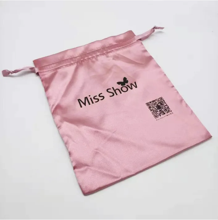 

Pink Silk Stain Gift Bags 9x12cm 10x15cm(4"x 6") 13x17cm 18x30cm Eyelashes Hair Sack Makeup Jewelry Drawstring Pouches