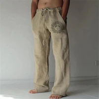 2022 linen trousers for men loose pants summer oversize plus size 5xl linens streetwear vintage harajuku mens clothing