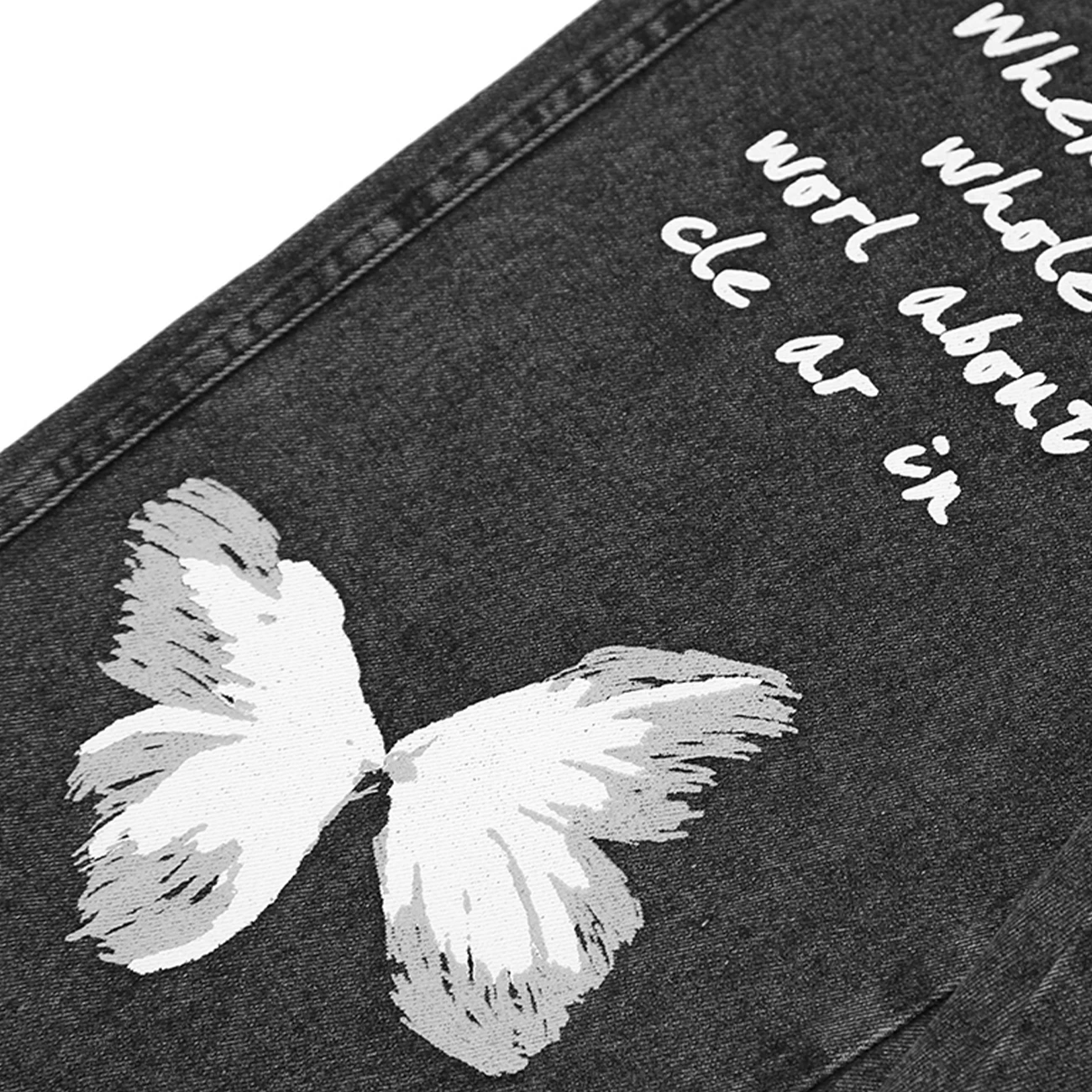 

Hip Hop Jeans Men Streetwear Butterfly Jeans Chain Straight Pants 2020 Harajuku Oversize Loose Joggers Men Trousers Dropshipping