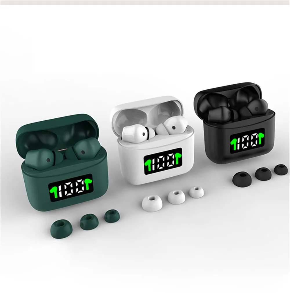 

TWS беспроводные наушники Bluetooth 5,2, спортивные наушники-вкладыши с шумоподавлением, водонепроницаемость IPX5, светодиодный дисплей для iPhone, Huawei