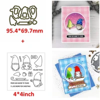 santa sleigh metal cutting dies match clear stamps holiday hug warm words for diy scrapbooking craft making template 2020 new