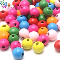 olingart 7mm8mm natural colorful wooden round beads childrens jewelry making toys diy crafts decor accessories