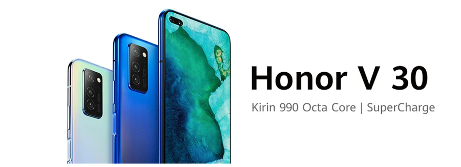 Смартфон Honor V30 5G, 6 ГБ ОЗУ, 128 Гб ПЗУ, 6,57 дюйма, SuperCharge, 4200 мАч, NFC Kirin 990, четыре ядра, 40 МП, тройная камера заднего вида, мобильные телефоны