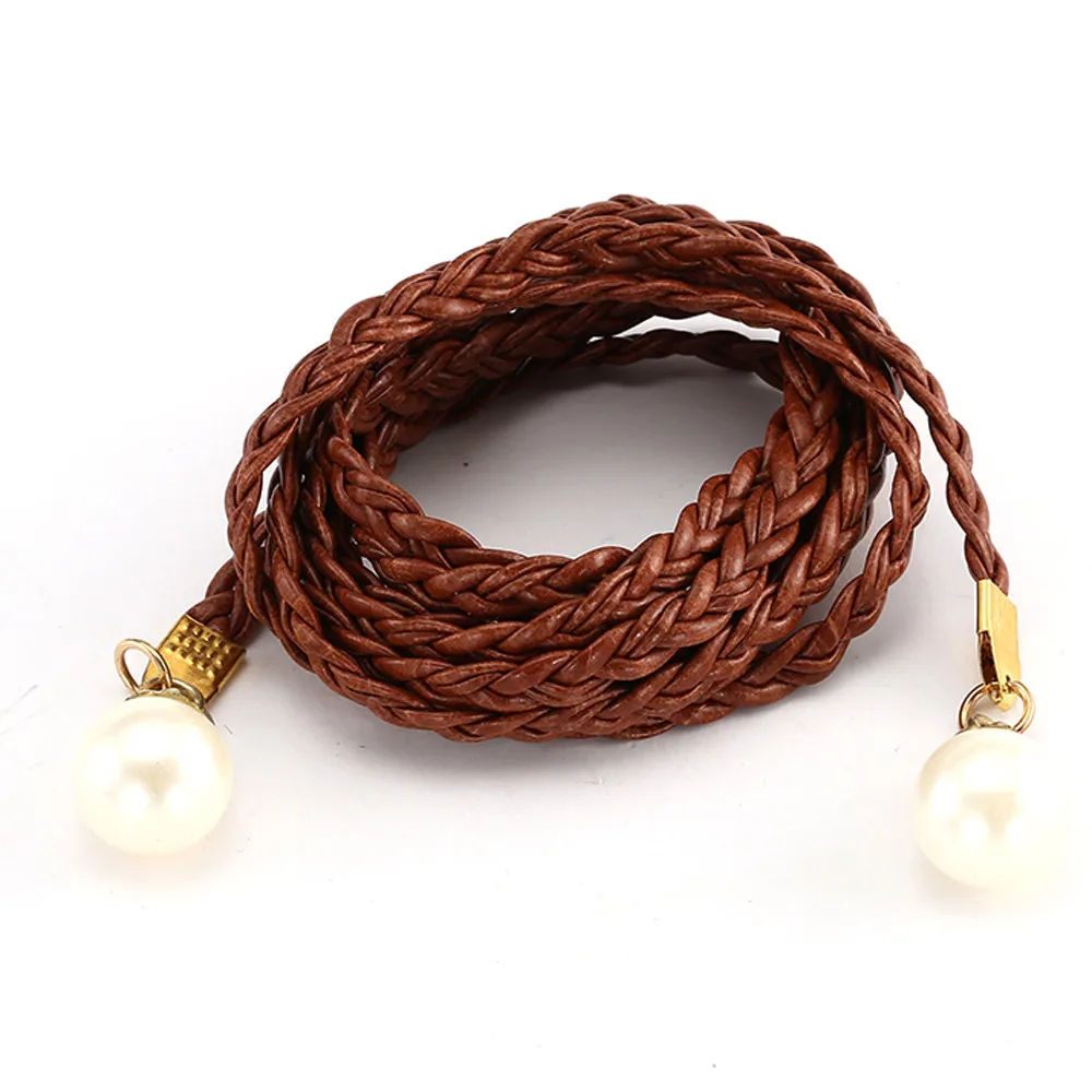 Винтажный пояс из искусственной кожи с тесьмой и поясом для платья шнур цветные