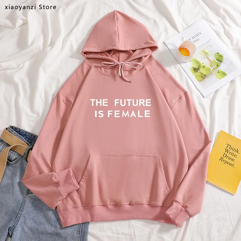 

THE FUTURE IS FEMALE print Women hoodies Cotton Casual Funny sweatshirts For Lady Girl pullovers Hipster OT-5