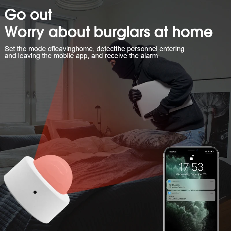 Датчик движения AUBESS ZigBee умный инфракрасный датчик тела для домашней системы