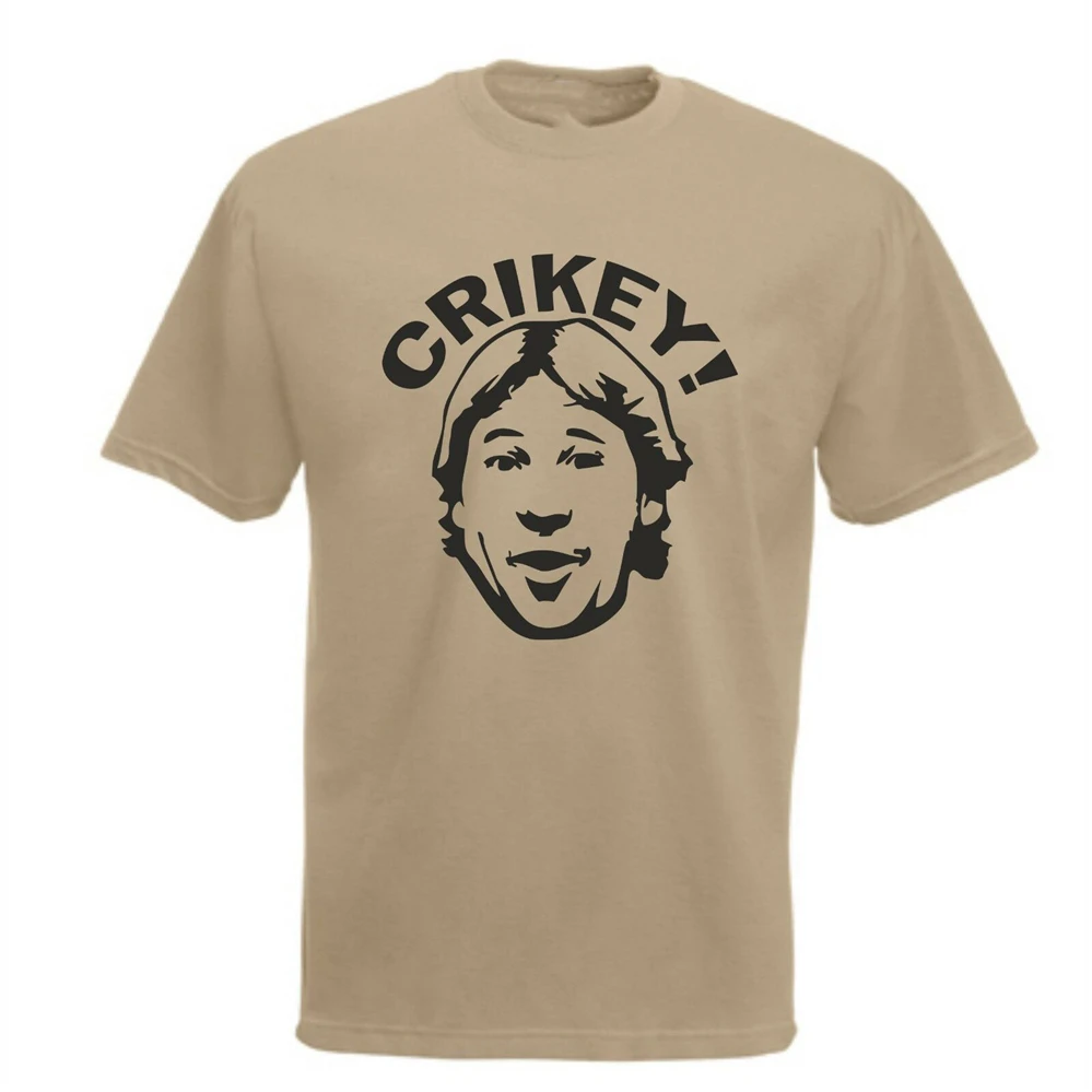 Мужская и женская подростковый поп топ футболка Steve Irwin Crikey The Crocodile Hunter|Мужские