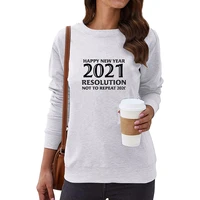 wz20417 autumn and winter womens wear anti wrinkle personality letter printing harajuku long sleeve fitness round neck pullover