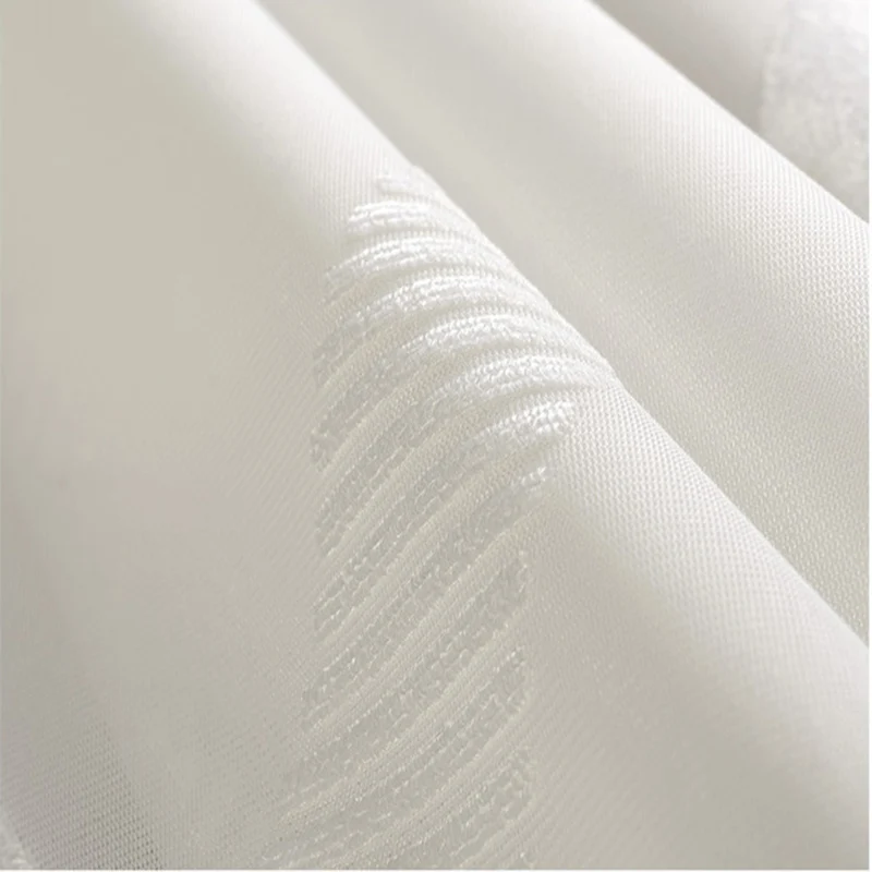 Белая вуаль плотные стекающиеся занавески для гостиной современные полосатые