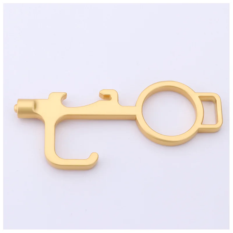 

No Touch Key Non-contact Door Handle Elevator Lift Artifact Keychain Support screen Avoid Touching Key Buckle Clean Door Opener