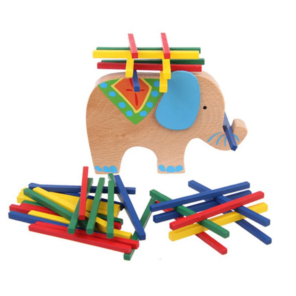 Детские деревянные образовательные игрушка балансирующие блоки животных