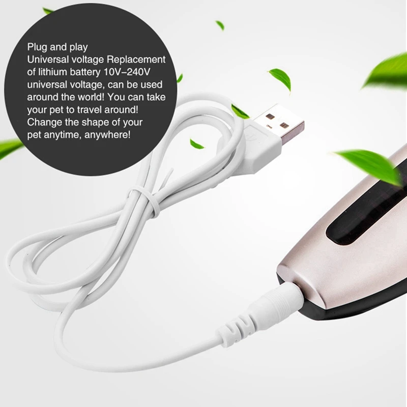 

Electrical Dog Hair Trimmer USB Charging Pet Hair Clipper Rechargeable Low-noise Cat Hair Remover Grooming Hair Cutter Machine