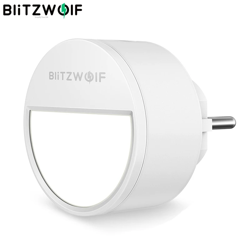 BlitzWolf BW LT10 Plug в светодиодных ночных ламп мини ЕС 3 Режимы 3000K Цвет Температура 20 Lumens