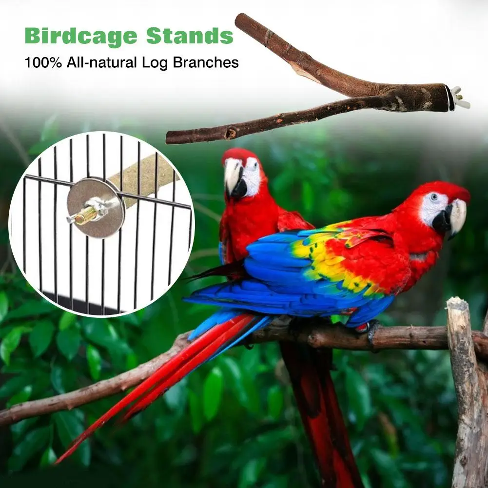 

Bird Stand Perch Natural Log Branch Birdcage Parrot Log Tree Branch Bird Stand Bar Bite Parrot Branch Dichotomous Double Fork