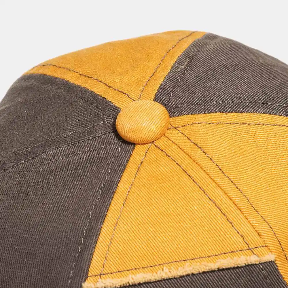 

Men & Women Cotton Color Matching Plaid Splice Brimless Hats Skull Caps Breathable Comfort Fashion Adjustable Hats New 2021