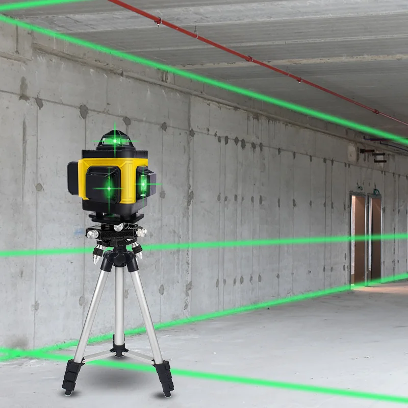 Многофункциональный лазерный уровень Pracmanu 16 линий 4D 360 градусов горизонтали и
