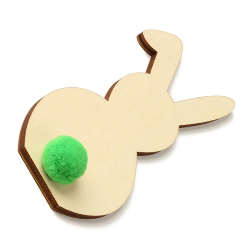 

7 шт., деревянные украшения в виде кролика