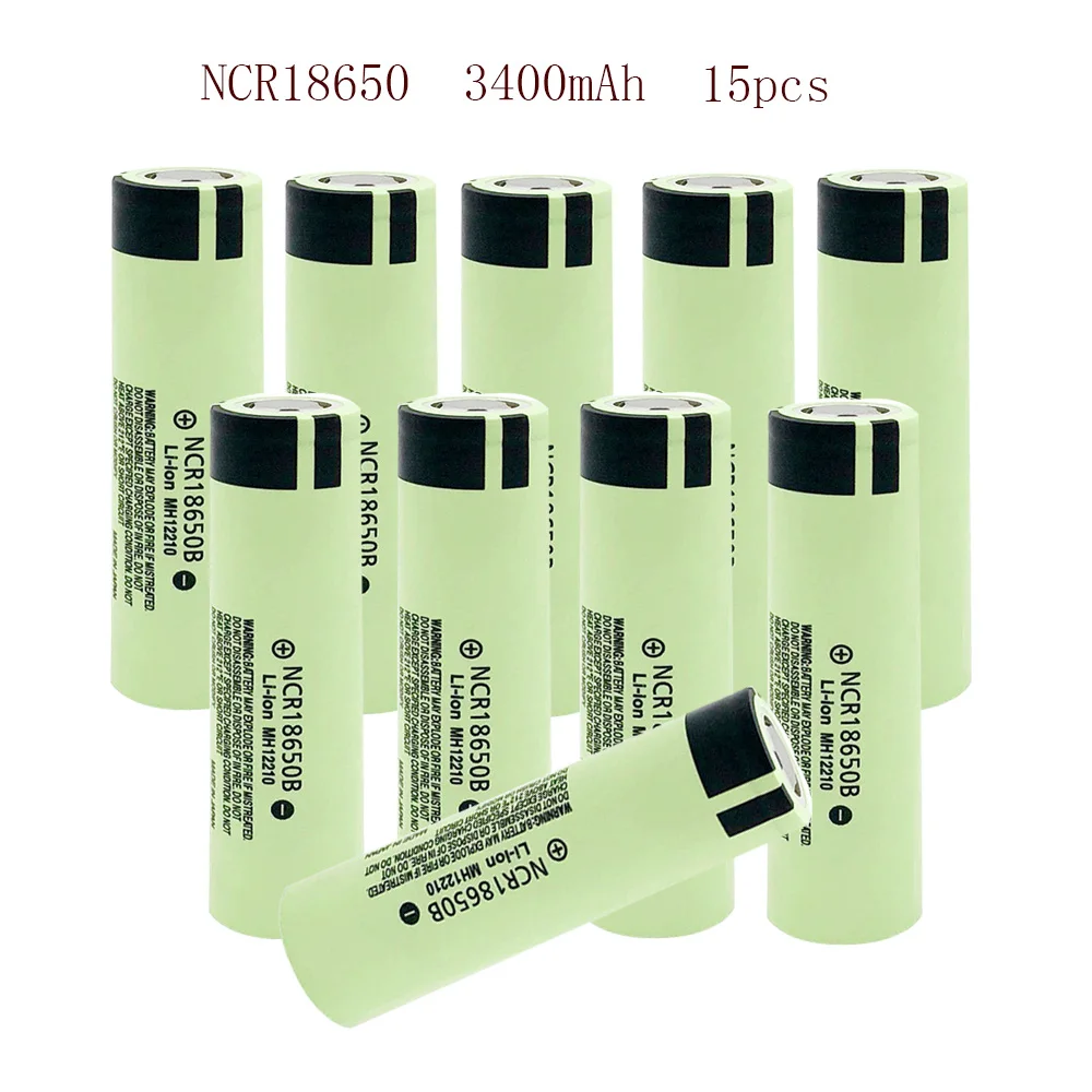 

18650 NCR 18650B 15PCS 3.7V 3400mAh NCR18650B Rechargeable Lithium Battery Suitable For Laser Pointer Flashlight Torch And Other