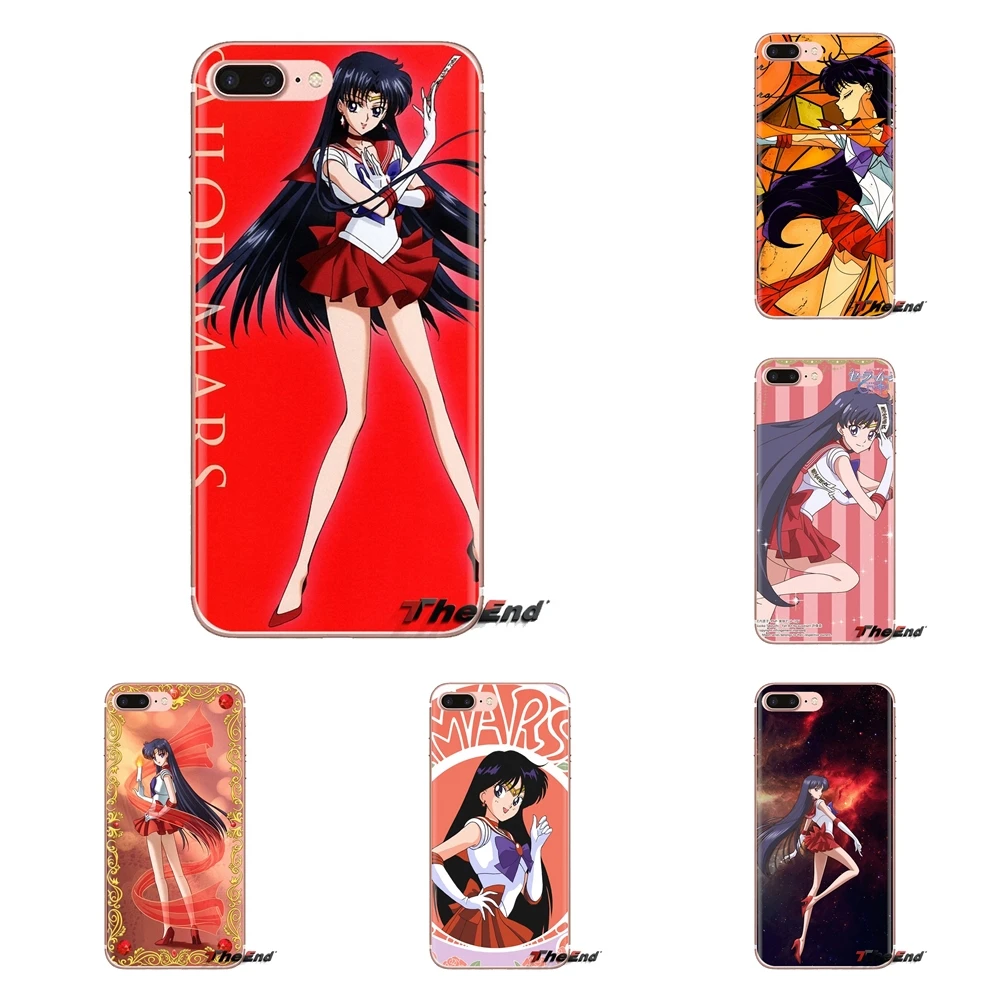 For iPod Touch Apple iPhone 4 4S 5 5S SE 5C 6 6S 7 8 X XR XS Plus MAX Transparent Soft Shell Covers Sailor moon Mars |