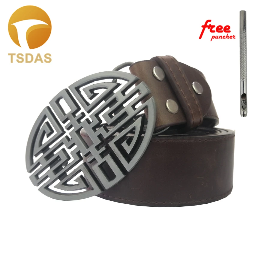 Мужская Роскошная металлическая пряжка для ремня с посеребрением ремнем в