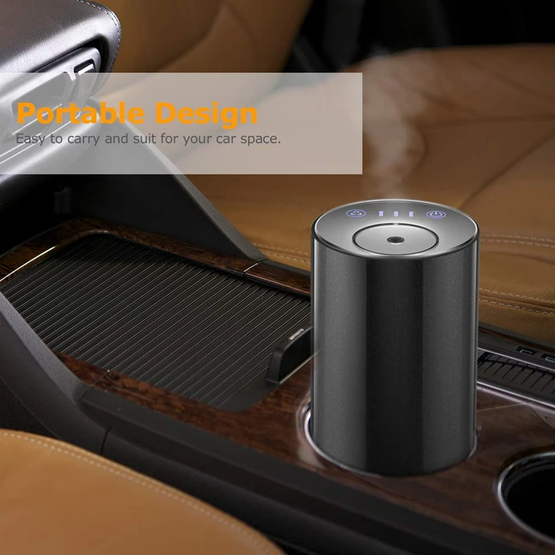 

Essential Oil Diffuser Waterless, USB Battery Operated Cordless Car Diffuser, Portable Aromatherapy Oil Diffusers Black