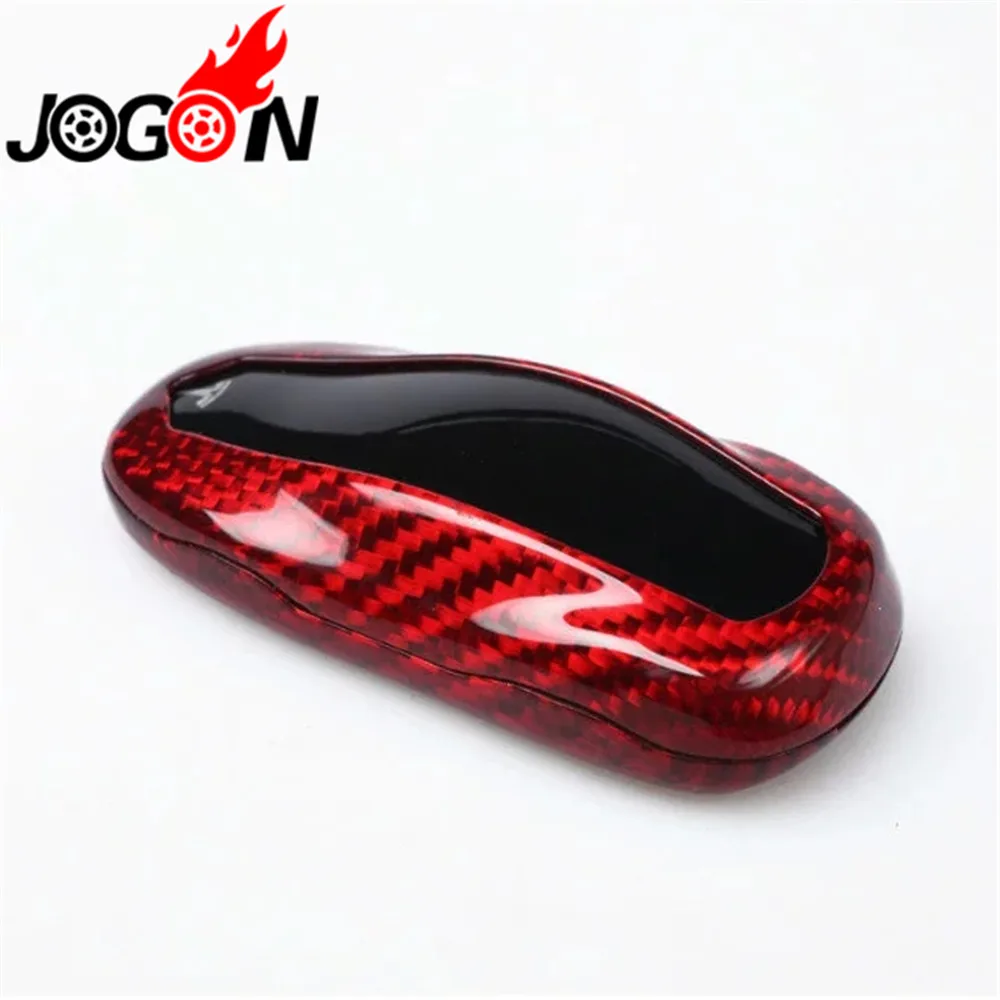 Чехол для ключа из углеродного волокна Tesla Model S 2012 2018 Red|Футляр автомобильного