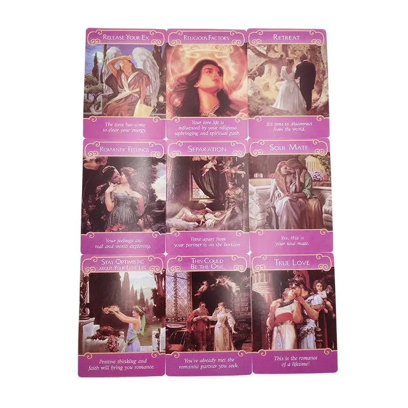 Колода карт Tarot с романтическим ангелом карты изображением ораклов судьба 44