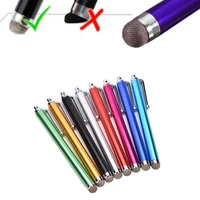 1pc metal fibre stylus mesh micro fiber tip touch screen stylus pen for iphone for samsung smart phone tablet pc color randomly