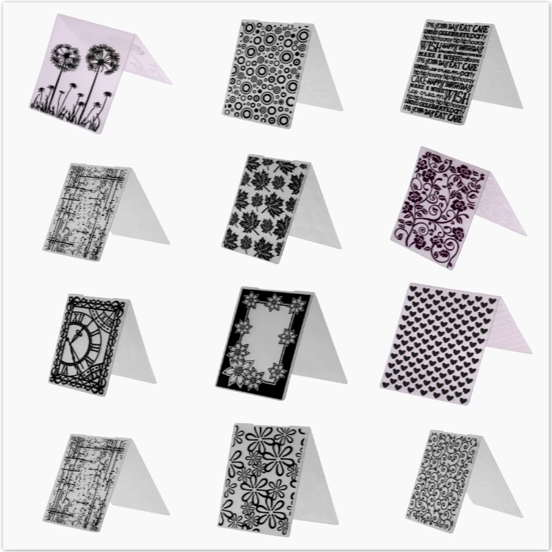 Печатные Сердца вогнутые DIY Скрапбукинг пластиковые тиснения штампованные