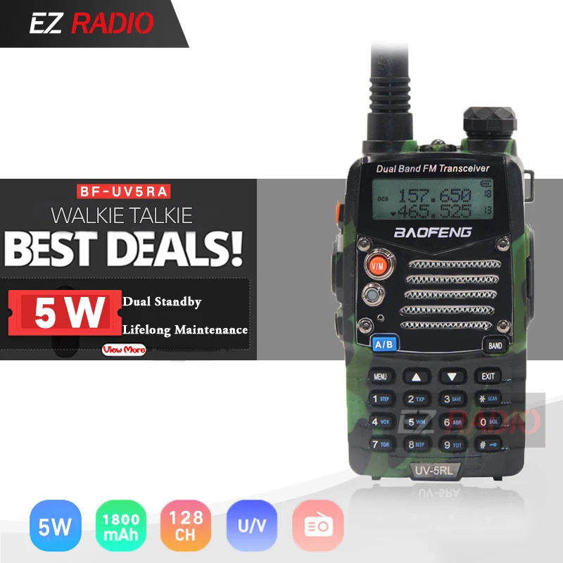 Camouflage color Портативная рация Baofeng UV-5RA портативная CB радио UV5RA 136-174 МГц и 400-520 МГц baofeng UV-5R обновление UV 5RA радиостанции UV5R - Цвет: Camouflage color