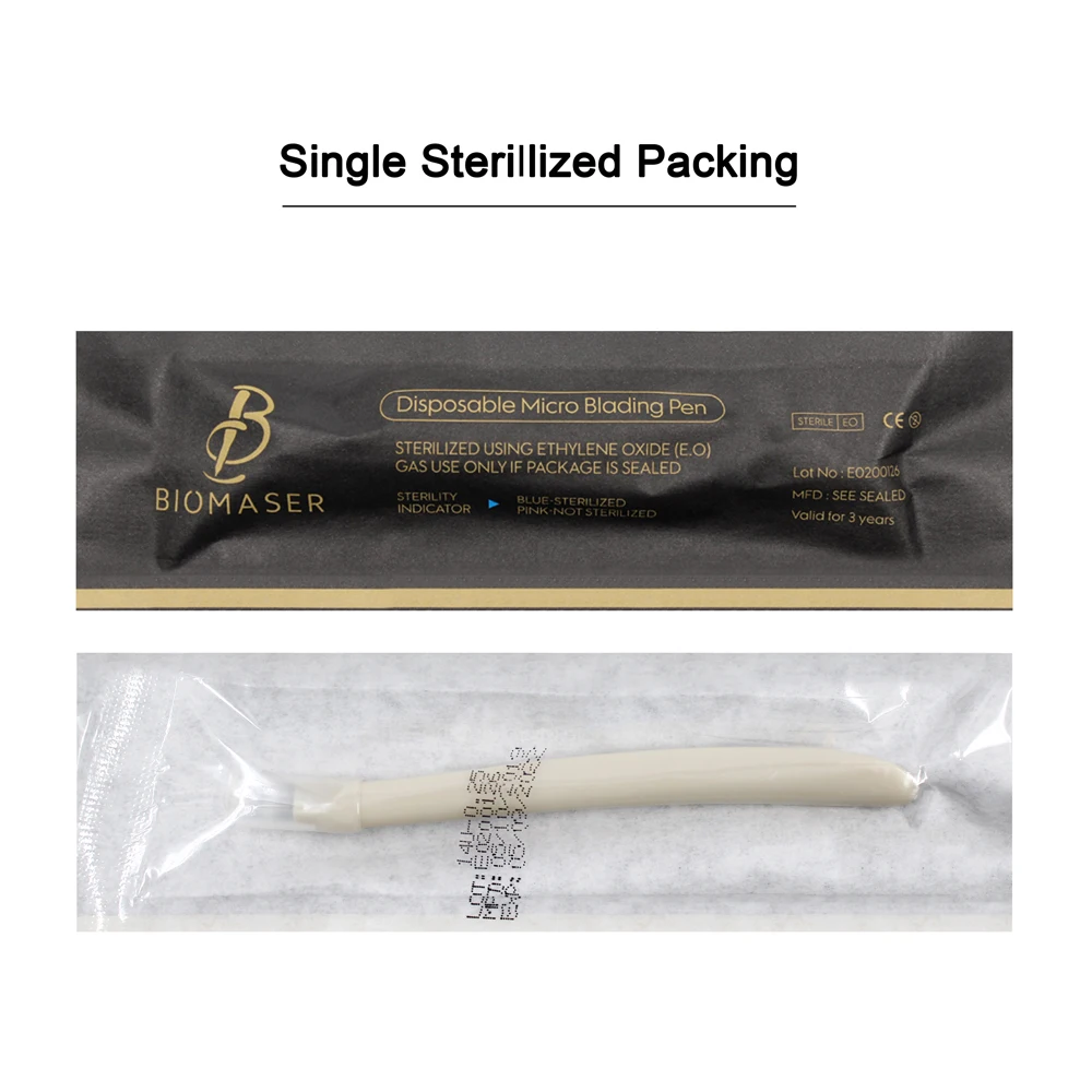 

10pcs Permanent Makeup Pen Microblading Tattoo Machine For Eyebrow Tattooing Manual Guns 12/14/ /18CF 14/18U Blade Needles