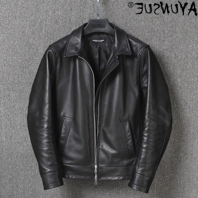 

Ayusnue leather - men's authentic jacket, sheepskin coat, leisure, retro, spring and autumn, 2021, kj4721