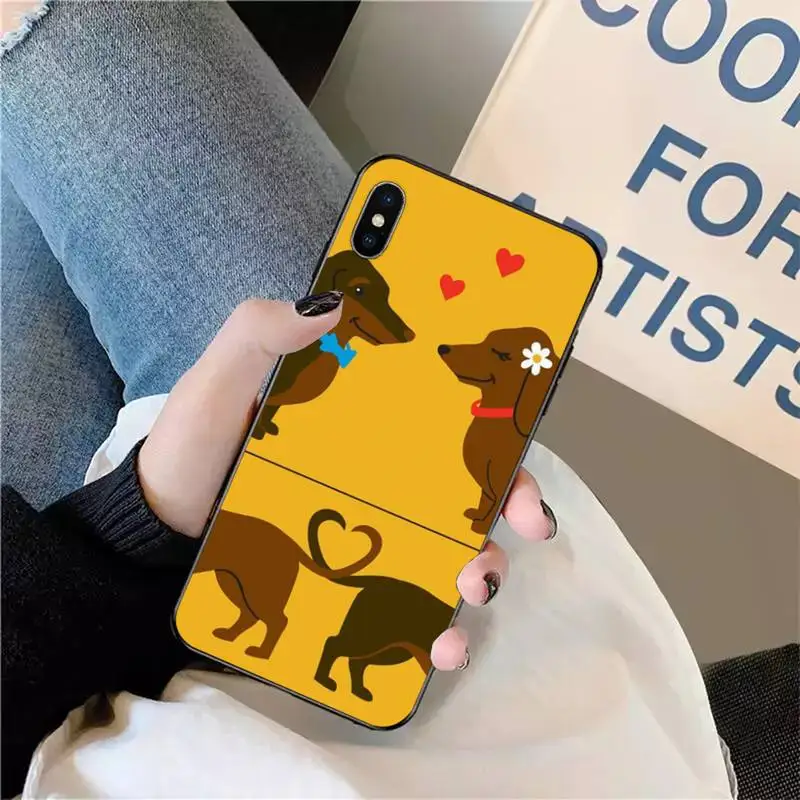 

Animal Dachshund Doberman dog Phone Case for iPhone 11 12 pro XS MAX 8 7 6 6S Plus X 5S SE 2020 XR mini